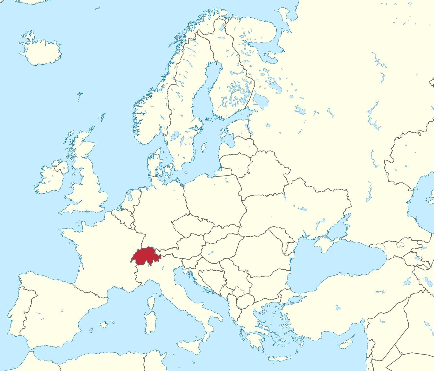 スイスの地図の位置 世界地図とスイスイ 西ヨーロッパのヨーロッパ