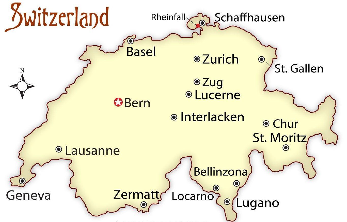 チューリッヒスイスの地図 チューリッヒスイスの地図 西欧 ヨーロッパ