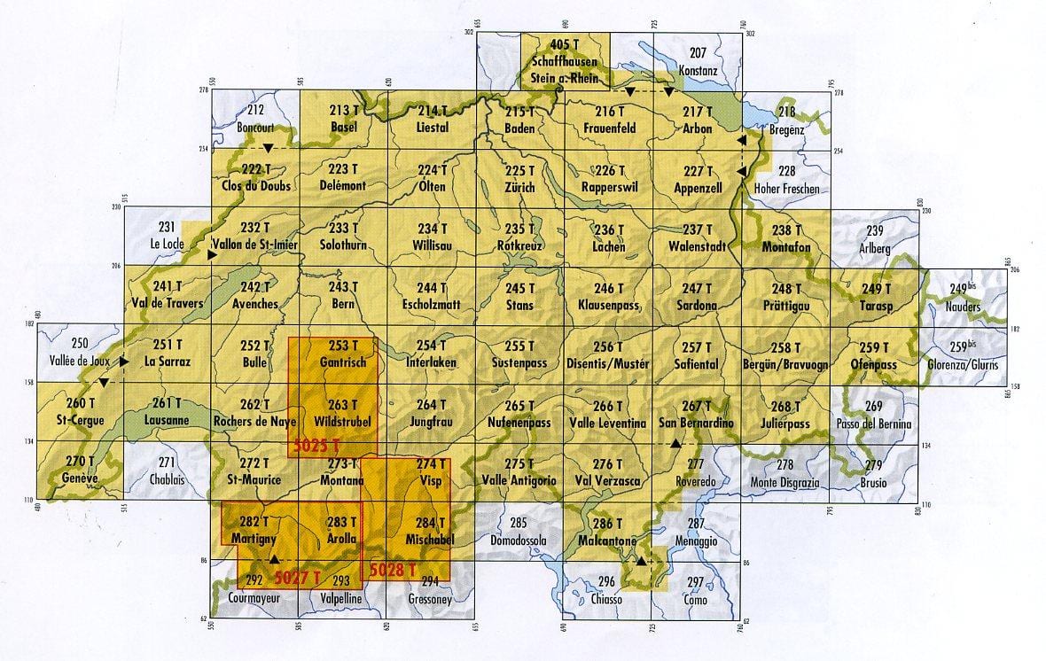 地図スイスの郵便番号