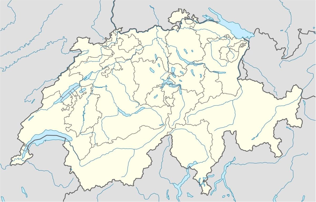 地図の簡単なスイスの地図