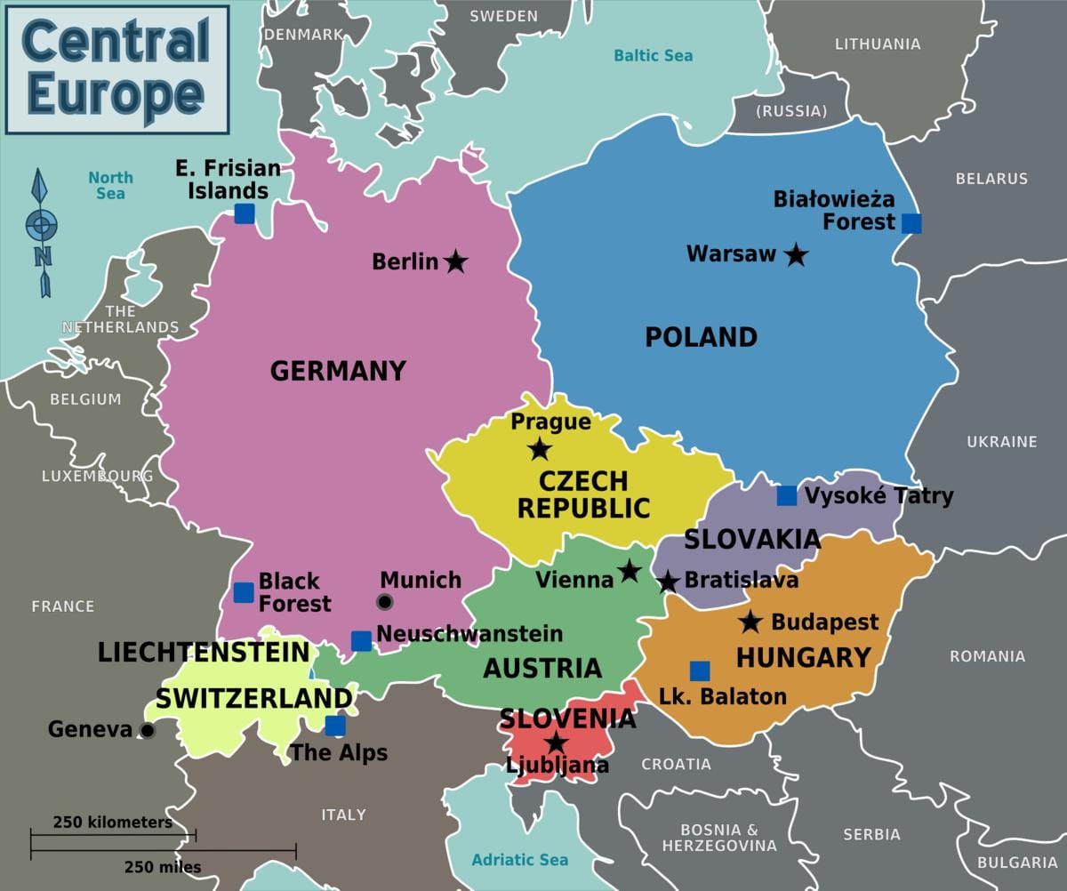 地図の黒い森のスイス 