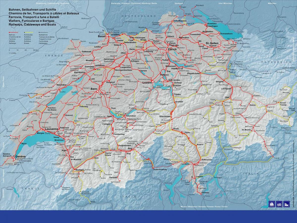 地図の当社スイスの地図