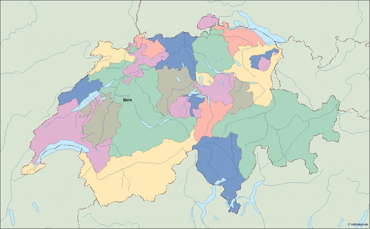 地図の政治地図のスイス