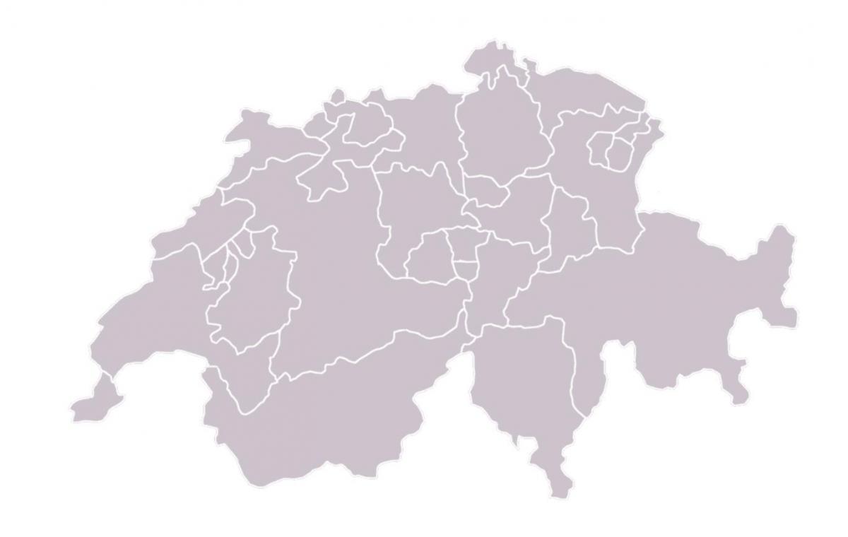 地図の白地図のスイス