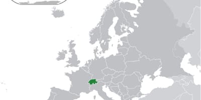 スイスの地図の世界