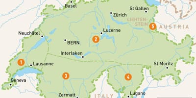 スイスの地図