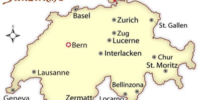 地図の資本スイス 
