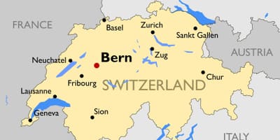 地図のスイスの主要都市