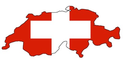 地図スイスフラグ