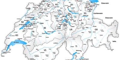 スイス川の地図