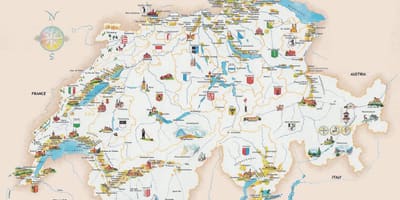 観光スイスの地図