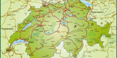 地図のストリートマップのバーゼルスイス