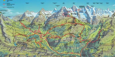 地図のハイキング地図スイス