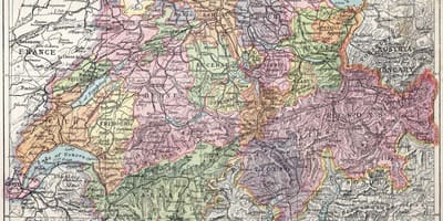地図の古地図のスイス