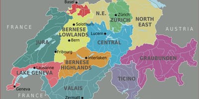 地図南部のスイス