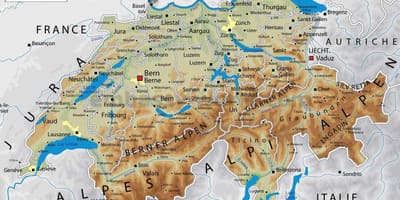 スイスの地図