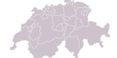 地図の白地図のスイス