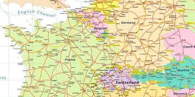 地図eurailスイスの地図