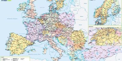 地図interrailスイス 