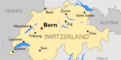 地図のスイスの主要都市